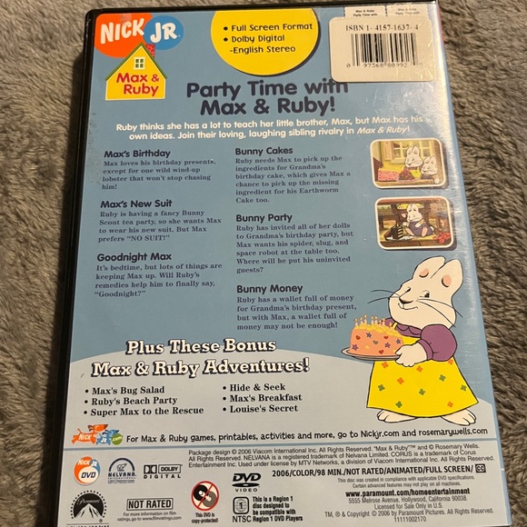 Nick Jr Party time with Max & Ruby DVD - Picture 2 of 4